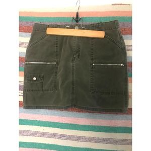 Army Green Mini Skirt